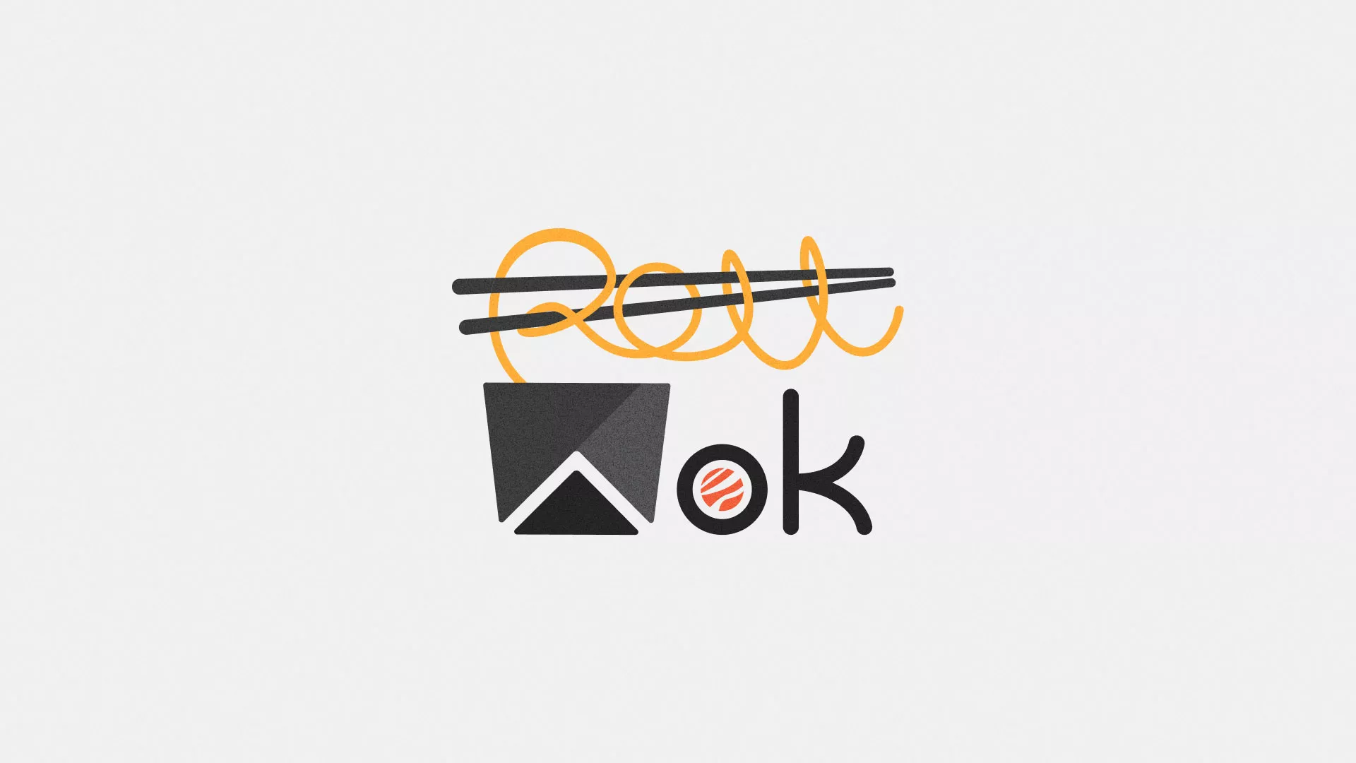 Разработка логотипа суши-бара «Roll Wok Club» в Исилькуле